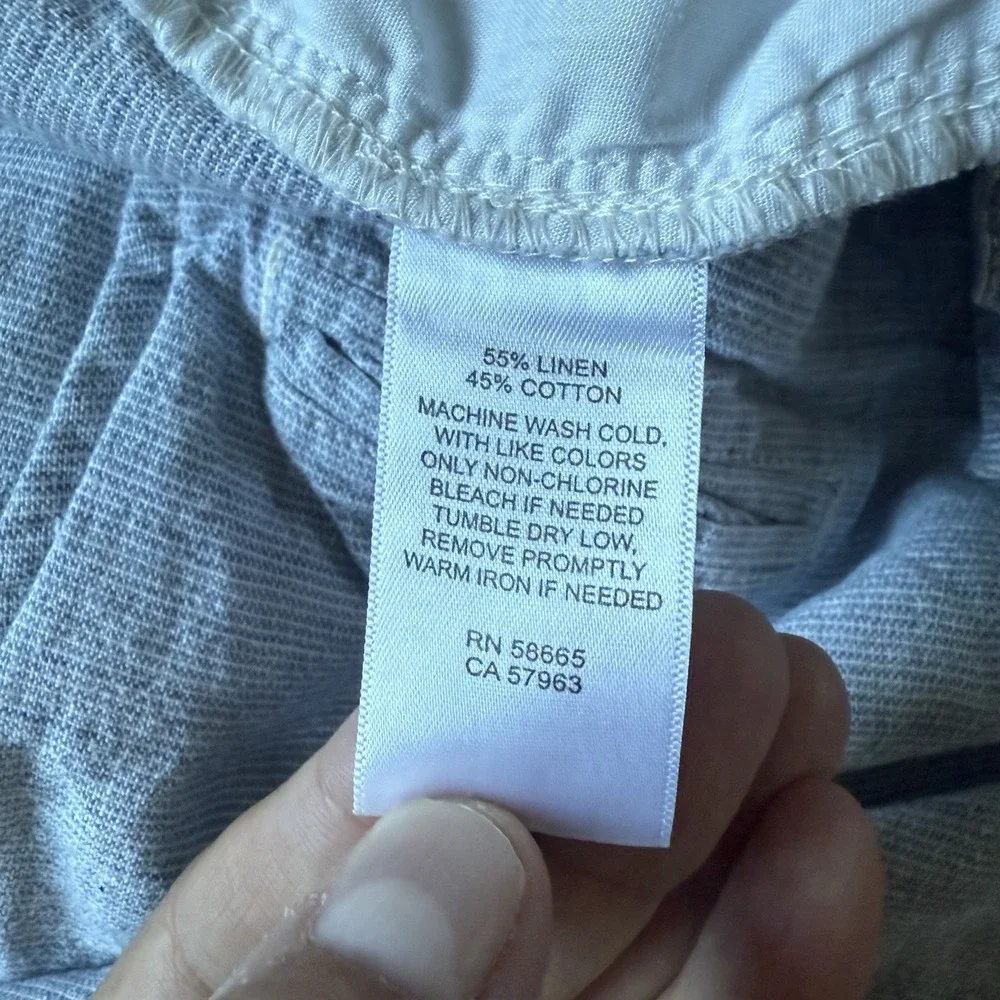 14th & Union Linen Blend Blue Textured Shorts Men's Size 40 Slim Fit Summer